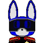  anthro blue_body blue_eyes blue_fur canid canine fennec fox fur hi_res hybrid male mammal nick_sulu star_trek starfleet_uniform syfux visor 