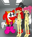  ambiguous_gender balls big_breasts blush breasts clown clown_fiend female female/ambiguous foreskin freckles genitals hi_res howdidwegetthere human joka klonoa_(series) light_yellow_breasts light_yellow_pussy male male/ambiguous male/female mammal newmisstrinamouse patty_spacebot penis pink_penis primate pussy soleil_spacebot spacebot tagme the_spacebots video_games 