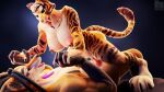  3d_(artwork) blender_(disambiguation) canid canine digital_media_(artwork) domestic_cat dude felid feline felis female fox gal hi_res male mammal muscular patterns penetration piercing sabertoothed_tiger sculpting sex 