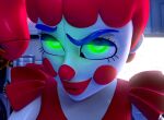  3d_(artwork) animatronic blue_eyebrows circus_baby_(fnaf) clothed clothing clown clown_nose digital_media_(artwork) eyebrows female five_nights_at_freddy&#039;s glowing glowing_eyes green_eyes hair hi_res humanoid lewdwithlogan lips looking_at_viewer machine meme no_bitches? not_furry raised_eyebrow red_cheeks red_clothing red_hair red_lips robot scottgames sister_location smile smug solo solo_focus source_filmmaker thick_lips video_games white_body 