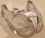  2022 anthro ashigara asian_clothing belly big_belly big_butt bodily_fluids butt clothing east_asian_clothing japanese_clothing kemono kotobuki lifewonders male mammal mawashi musk obese obese_male overweight overweight_male solo sweat tokyo_afterschool_summoners ursid video_games 