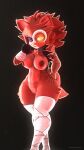  animatronic anthro areola big_breasts breasts canid canine clothed clothing dash23 eye_patch eyewear female five_nights_at_freddy&#039;s fox foxy_(cally3d) foxy_(fnaf) fredina&#039;s_nightclub genitals glowing glowing_eyes gold_(metal) gold_tooth hair hi_res hook_hand humanoid looking_at_viewer machine mammal nipples partially_clothed pinup pose red_body robot scottgames solo thick_thighs video_games 