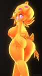  animatronic anthro areola avian big_breasts bird breasts butt chica_(cally3d) chica_(fnaf) chicken dash23 feathers female five_nights_at_freddy&#039;s fredina&#039;s_nightclub galliform gallus_(genus) genitals glowing glowing_eyes hair hi_res humanoid looking_back looking_down machine nipples nude open_mouth phasianid pinup pose robot scottgames solo thick_thighs video_games yellow_body 