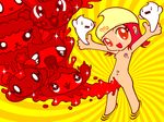  blood copyright_request earrings flat_chest ghost hat jewelry mari-chan menstruation navel_piercing nipple_piercing nipple_rings nipples nude piercing red_hair solo superflat wallpaper what 