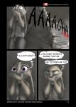  absurd_res anthro black_and_white broken_life comic disney female hi_res judy_hopps lagomorph leporid link6432 mammal monochrome solo zootopia 