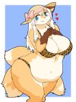  &lt;3 2016 3_tails :3 animal_print animal_print_swimwear anthro bangs bare_shoulders belly belly_overhang big_belly big_breasts bikini biped blue_eyes blush breasts brown_body brown_claws brown_ears brown_fur brown_hands brown_nose canid canine claws cleavage closed_smile clothed clothing countershade_legs countershade_torso countershading digital_media_(artwork) dipstick_tail female finger_claws fox fully_clothed fur gloves_(marking) hair hat hat_bow headgear headwear interlocked_fingers kazuhiro kemono legs_together leopard_print leopard_print_swimwear light_hair light_pupils long_hair looking_at_viewer mammal markings monotone_belly monotone_bow monotone_breasts monotone_claws monotone_clothing monotone_ears monotone_eyes monotone_hair monotone_hands monotone_hat monotone_headwear monotone_inner_ear monotone_nose mouth_closed multi_tail multicolored_body multicolored_fur navel orange_body orange_fur orange_legs orange_tail overweight overweight_anthro overweight_female pink_bow portrait print_bikini print_clothing print_swimwear pupils raised_hand smile smiling_at_viewer solo sun_hat swimwear tail_markings tan_belly tan_body tan_breasts tan_countershading tan_fur tan_hat tan_headwear tan_inner_ear tan_legs tan_tail tan_tail_tip three-quarter_portrait two_tone_legs two_tone_tail white_hair white_pupils 