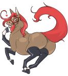  &lt;3 2015 black_clothing black_hooves black_leggings black_legwear blush bridle brown_body brown_ears brown_eyes brown_fur clothing dark_hooves dark_leggings dark_legwear digital_media_(artwork) equid equine eyebrows female feral full-length_portrait fur hooves horse kazuhiro kemono leggings legwear light_inner_ear mammal mane monotone_clothing monotone_ears monotone_eyebrows monotone_eyes monotone_hooves monotone_inner_ear monotone_leggings monotone_legwear monotone_mane monotone_tail multicolored_body multicolored_fur open_mouth portrait quadruped red_body red_eyebrows red_fur red_mane red_tail simple_background solo teeth white_background white_body white_fur 