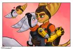  &lt;3 duo eyes_closed female gameralfa117 hand_holding kissing lombax love lovely male male/female mammal ratchet ratchet_and_clank rivet_(ratchet_and_clank) romantic romantic_ambiance romantic_couple skeletonkid5 sony_corporation sony_interactive_entertainment video_games 