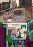  2020 anthro biped comic detailed_background dialogue digital_media_(artwork) english_text female fur furniture gem_(babystar) hair hi_res inside solo standing table text toddlergirl 