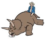  alan_grant bestiality bodily_fluids ceratopsian dinosaur drooling female feral human jurassic_park male male/female mammal ornithischian reptile saliva scalie sex size_difference sunblock_(artist) triceratops universal_studios 