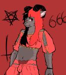  absurd_res anthro bovid caprine demon femboymaycry girly goat hi_res male male/male mammal red_eyes satanic solo tryedge30 