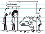  anonymous_artist crayons cursed_image dialogue diary_of_a_wimpy_kid dragon edit evalion_(character) exclamation_point father female feral frank_heffley greg_heffley group human humor male mammal manny_heffley meme mother parent photo_manipulation son speech_bubble susan_heffley traced young 
