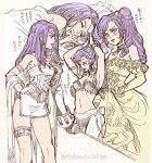  1girl breasts faris_scherwiz final_fantasy final_fantasy_v long_hair looking_at_viewer purple_hair sakizou simple_background solo sword weapon 