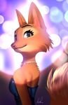  anthro canid canine clothing diane_foxington dreamworks dress female fox hi_res jewelry mammal necklace relaxablefur solo the_bad_guys 