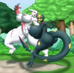  anthro big_breasts big_butt blues64 breasts butt duo female genitals hi_res huge_breasts marauder6272 nintendo nude pok&eacute;mon pok&eacute;mon_(species) pussy seviper video_games zangoose 