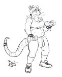  ambiguous_gender anthro athletic_wear bodily_fluids boo3 breasts bulge cleavage clothed clothing dumbbell exercise gynomorph hair hi_res intersex jj_(boo3) long_hair mammal mild_hyper murid murine nonbinary_(lore) notched_ear rat rodent slightly_chubby solo sweat weights 