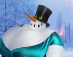  andromorph arktos_(tabaluga) big_breasts breasts elemental_creature female hi_res humanoid intersex mature_female mineral_fauna overweight portrait pupils queen realistic royalty slightly_chubby slit_pupils snow snow_creature snowman solo stacyroseland tabaluga_(series) 