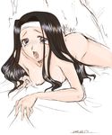  2005 black_hair blue_eyes breasts dated dragon_quest dragon_quest_viii headband medea nipples nude open_mouth saliva sex small_breasts solo_focus vaginal 
