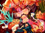  asymmetrical_wings blue_hair blush boots bow breasts censored claws cum dizzy guilty_gear hair_ribbon jpeg_artifacts long_hair mermaid_(artist) monster mosaic_censoring nipples pussy rape ribbon small_breasts solo tail tentacle_sex tentacles thighhighs torn_clothes vaginal wince wings 