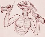  anthro argonian bethesda_softworks claws female genitals glory_hole group handjob human keeps_her_body_wet lizard looking_pleasured male male/female mammal pale_naga penile penis piercing reptile scalie sex the_elder_scrolls the_elder_scrolls_online tongue tongue_out trio video_games 