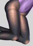  1girl brown_legwear close-up commentary_request feet_out_of_frame fine_fabric_emphasis grey_background gurande_(g-size) highres legs leotard lower_body original pantyhose purple_leotard simple_background solo thighband_pantyhose 