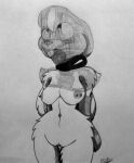  anthro asphyxiation bagging bdsm bondage bound breasts female genital_piercing genitals hands_behind_back imminent_death lagomorph leporid mammal nipple_piercing nipples open_mouth piercing pussy pussy_piercing rabbit sketch solo solo_focus tongue tongue_out unknown_artist 