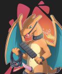  absurd_res accessory angry anthro ball_gag bodily_fluids bondage_gear charizard cock_ring dominant dominant_male dragon drooling erection front_view gag gagged gagged_top genital_fluids genitals glistening glistening_body green_eyes hi_res jewelry looking_at_viewer male n3rvous nintendo orange_body paddle penis penis_accessory penis_jewelry pok&eacute;mon pok&eacute;mon_(species) precum rope saliva scalie simple_background solo standing video_games wings 