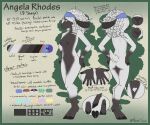  accessory angela_(disambiguation) anthro bovid caprine clock clothing dreadlocks female headband headgear headwear hi_res hooves mammal model_sheet pubes rhodes sheep sheet_(disambiguation) signature solo venisin watch wool_(disambiguation) wristwear 