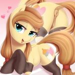  absurd_res animal_genitalia animal_pussy bodily_fluids brown_hair cream_heart_(mlp) equid equine equine_pussy female feral genital_fluids genitals hair hi_res horse mammal mature_female my_little_pony pony pussy pussy_juice thebatfang 