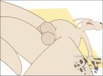  2021 absurd_res anthro balls flaccid foreskin genitals hi_res macropod male mammal marsupial nickelodeon nude penis rocko&#039;s_modern_life rocko_rama solo unconscious underarm wallaby x231_(artist) 