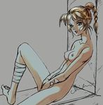  artist_request barefoot breasts chrono_cross feet kid_(chrono_cross) multi-tied_hair nipples nude ponytail small_breasts solo toes 