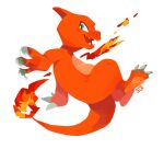  :d charmeleon full_body looking_at_viewer no_humans pokemon pokemon_(creature) signature simple_background smile sui_(suizilla) white_background 