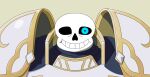  arc_(skeleton_knight_in_another_world) armor bone cape clothing empty_eye_sockets hi_res humanoid knight looking_at_viewer male pauldron redcrystal sans_(undertale) simple_background skeleton skeleton_knight_in_another_world smile smiling_at_viewer solo undertale_(series) warrior 