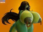  anthro areola big_areola big_breasts black_hair boa_(snake) boinae breasts emerald_tree_boa facial_piercing female gold_(metal) gold_jewelry green_body green_lips green_scales hair hair_over_eyes huge_breasts hyper hyper_breasts ivy_(sukebepanda) jewelry laionss lips long_hair mature_female necklace nipple_piercing nipples non-mammal_breasts nose_piercing nose_ring orange_background piercing reptile scales scalie simple_background smile snake text thick_thighs url 