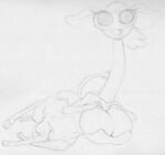 2_toes big_breasts breasts centaurworld collarbone feet female hair long_neck monochrome netflix open_mouth raised_tail sbshouseofpancakes sketch solo taur toes tongue 