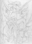 absurd_res brimm dragon dragonness female hi_res larger_female male nude size_difference sketch sketchbook slightly_chubby smaller_male traditional_media_(artwork)