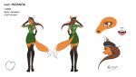 absurd_res anthro army army_uniform barefoot biped brazil brazilian brazilian_flag canid canine clothed clothing feet female gesture hi_res looking_at_viewer mammal maned_wolf miranda_(naythf) model_sheet multicolored_body naythf salute simple_background solo text two_tone_body