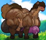 absurd_res animal_genitalia animal_penis balls big_balls big_butt big_muscles big_penis blep bodily_fluids brown_body brown_fur butt digital_drawing_(artwork) digital_media_(artwork) dipstick_tail dominogooper equid equine equine_genitalia equine_penis erection feral fur genital_fluids genitals hi_res hooves horse huge_balls huge_butt huge_muscles huge_penis hyper hyper_balls hyper_butt hyper_genitalia hyper_muscles hyper_penis leaking_precum looking_away male mammal mane markings muscular muscular_feral penis precum solo spots spotted_body spotted_fur tail tail_markings teats tongue tongue_out wes_(dominogooper)