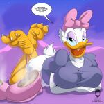 anatid anseriform avian barefoot bird daisy_duck disney duck feet female hi_res maximus21 soles toes