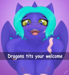 anthro breasts bust_portrait dragon hi_res looking_at_viewer nipples open_mouth portrait result ych