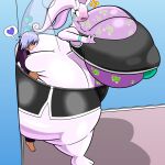 absurd_res accident accidental anthro belly big_breasts big_butt big_hipped blush bodily_fluids breasts butt butt_grab chubby_anthro chubby_female curvy_figure drooling embarassment embarrassed generation_6_pokemon goodra grope groping_from_behind hand_on_butt hi_res huge_breasts huge_butt huge_hips huge_thighs human human_on_anthro hyper hyper_breasts hyper_butt hyper_hips hyper_thighs interspecies jonhexelleirr mammal nintendo nipples pinned pinned_to_wall pokemon pokemon_(species) saliva shaded simple_background simple_shading slightly_chubby sportswear standing surprise surprised_expression thick_thighs voluptuous wide_hips