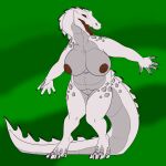 absurd_res albino alligator alligatorid anthro big_breasts breasts claws crocodilian female hi_res mature_female mommy_kink red_eyes reptile scalie solo stevenf94 thick_thighs