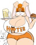 age_difference anthro big_breasts breasts canid canine duo female fox hi_res hooters hooters_uniform lagomorph leporid male male/female mammal mature_female miles_prower momiji mother_(lore) older_female parent_(lore) rabbit sega sonic_the_hedgehog_(series) thick_thighs vanilla_the_rabbit waiter younger_male