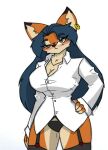 anthro big_breasts blush breasts carmelita_fox female pace-maker sly_cooper_(series) small_waist solo sony_corporation sony_interactive_entertainment sucker_punch_productions thick_thighs