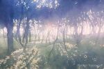  absurdres bush day grass highres morning no_humans original painting_(medium) scenery shadow sunlight sunrise toyonaga_ryouhei traditional_media tree watercolor_(medium) 