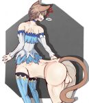  animal_humanoid anus backsack balls blue_clothing brown_hair butt cat_ear cat_humanoid cat_tail clothed clothing collar dialogue felid felid_humanoid felid_taur feline feline_humanoid ferris_argyle genitals girly hair hi_res human_taur humanoid legwear looking_back looking_down male mammal mammal_humanoid mammal_taur otonieru partially_clothed penis presenting presenting_anus presenting_hindquarters presenting_penis pupils re:zero simple_background slit_pupils solo surprise taur thigh_highs torn_clothing yellow_eyes 