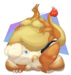260 absurd_res animate_inanimate anthro balls belly big_balls big_belly big_penis bulge charizard claws clothed clothing clothing_transformation confusion digital_media_(artwork) duo erection generation_1_pokemon genitals hi_res horn huge_balls huge_belly huge_penis huge_thighs humanoid_genitalia humanoid_penis hyper hyper_balls hyper_belly hyper_genitalia hyper_penis inanimate_transformation living_underwear logan_(260) male male/male moobs morbidly_obese nintendo nipples nude obese overweight overweight_male penis pokemon pokemon_(species) scalie simple_background smile spud stretching tail thick_thighs topless transformation underwear underwear_transformation voidpotato wide_hips
