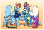  blue_body blue_fur bodily_fluids bow_tie clothing crying cutie_mark duo equid equine eyelashes eyes_closed eyewear feathered_wings feathers female feral friendship_is_magic fur goggles hair hasbro hi_res inner_ear_fluff inuhoshi-to-darkpen mammal mlp_g5 multicolored_hair multicolored_tail my_little_pony open_mouth open_smile pegasus pink_eyes pink_hair rainbow_dash_(mlp) rainbow_hair rainbow_tail smile tears tears_of_joy tuft uniform white_body white_fur wings wonderbolts_uniform zipp_storm_(mlp) 