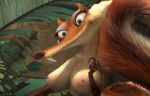  2022 anthro big_breasts blue_eyes blue_sky_studios breasts edit eyelashes female ice_age_(series) mammal nipples nude rodent saber-toothed_squirrel scratte_(ice_age) solo venjiiart 