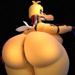  3d_(artwork) absurd_res adri164 animatronic avian big_breasts big_butt bird body_hair breasts butt butt_hair chicken digital_media_(artwork) female five_nights_at_freddy&#039;s five_nights_at_freddy&#039;s_2 galliform gallus_(genus) hairy hi_res huge_butt looking_at_viewer machine phasianid pubes purple_eyes robot scottgames smile solo thick_thighs withered_chica_(fnaf) 